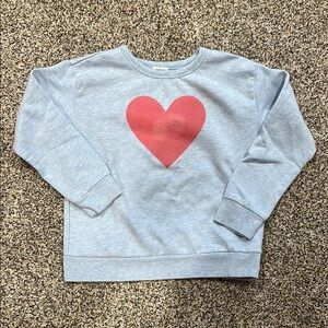 Crewcuts Blue and Red Heart Sweatshirt